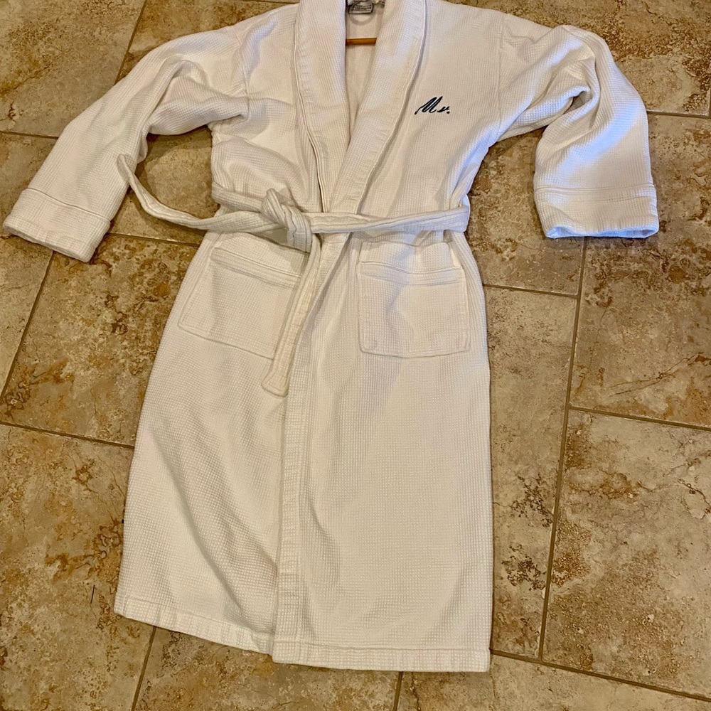Terry Cloth, 100% Cotton Embroidered Bathrobe